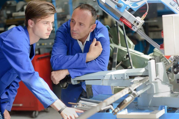 Robotic engineering student and man — Stock Photo, Image