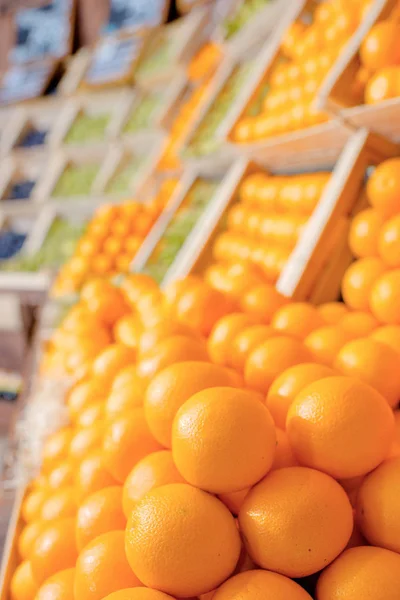 Färsk frukt i snabbköpet — Stockfoto