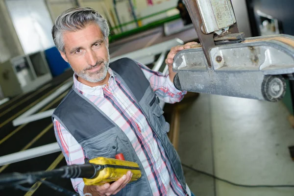 Controlling the machine and work — Stock Photo, Image