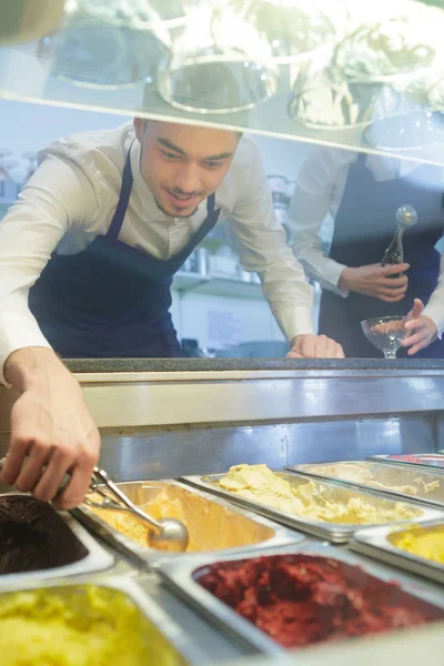 Gelateria e panna — Foto Stock