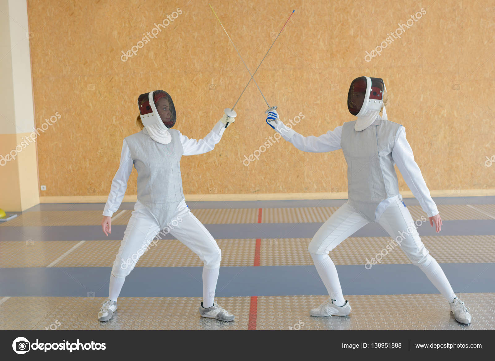 Fencing dual and fencing — Stock Photo © photography33 138951888