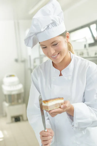 長方形のデザートの仕上げのパン屋 — ストック写真