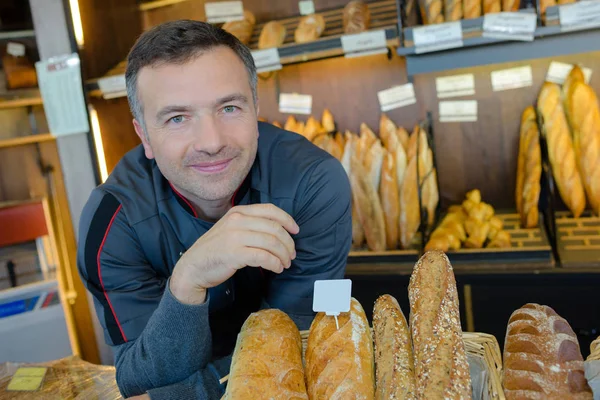 No bakeshop e trabalho — Fotografia de Stock