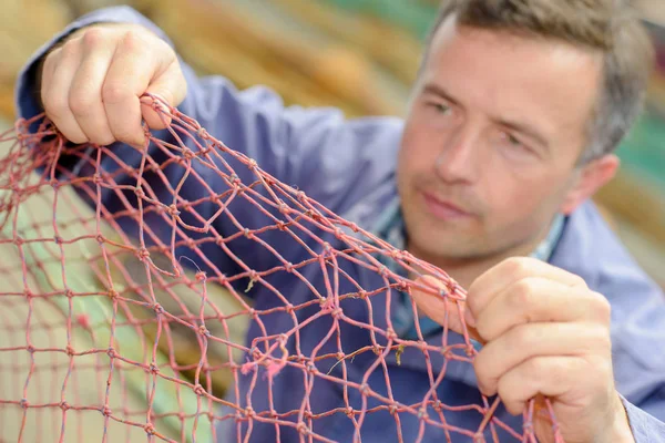 Fixing the net and net — Stock Photo, Image