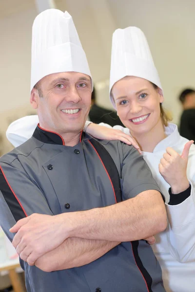 Chef homme et femme — Photo