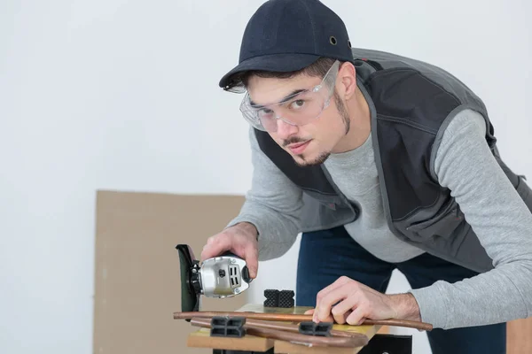 Steam fitter worker and work — Stock Photo, Image