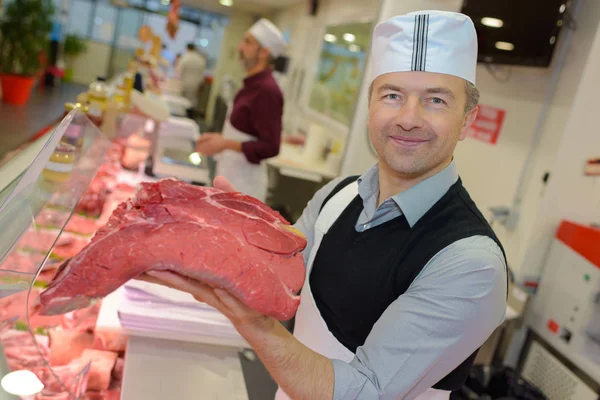 Grande carne vermelha e trabalho — Fotografia de Stock