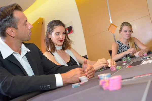 At the cards table — Stock Photo, Image