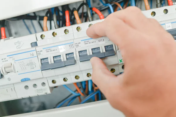 Checking a fusebox and assemble — Stock Photo, Image