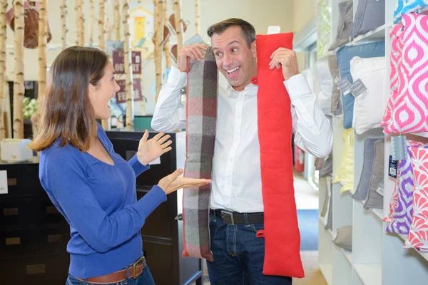 In the pillow shop — Stock Photo, Image