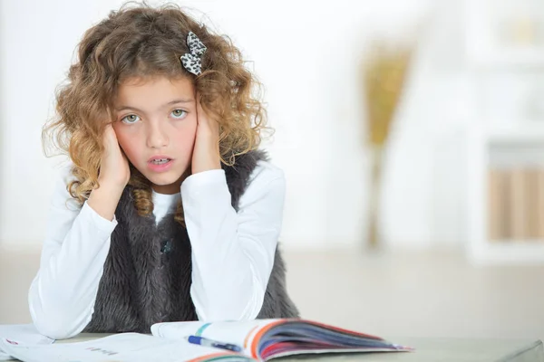 Portrait of bored child — Stock Photo, Image