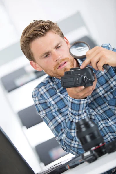 The ancient photograph and work — Stock Photo, Image