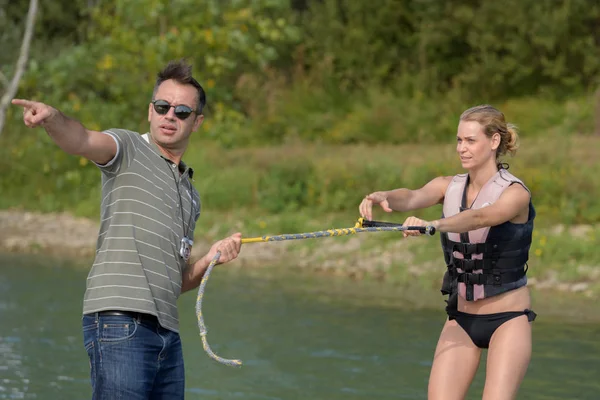 Water ski course and water — Stock Photo, Image