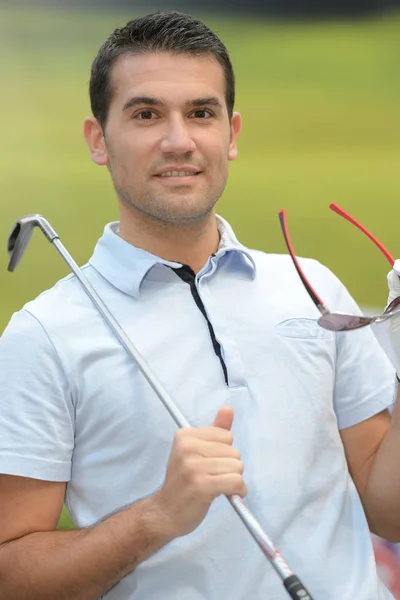 Jugador de golf y golf — Foto de Stock