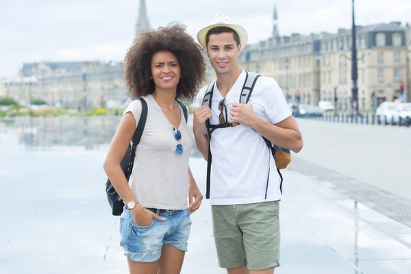 Young couples holiday and posing — Stock Photo, Image