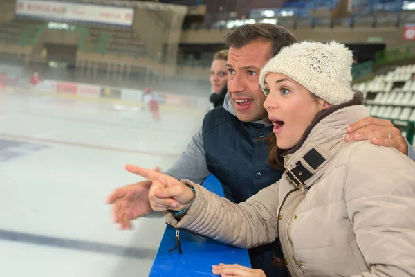 Ice hockey fans and ice — Stock Photo, Image