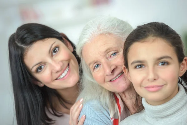 Granddaughter grandmother young mother — Stock Photo, Image