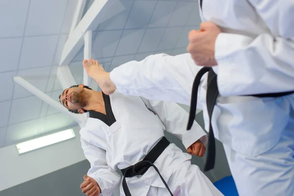 Slag van Judo en judo — Stockfoto