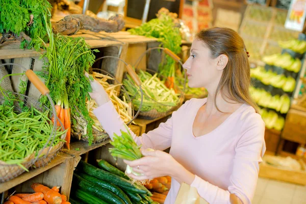 Látszó-on belülről a boltba, gyógynövények nő — Stock Fotó