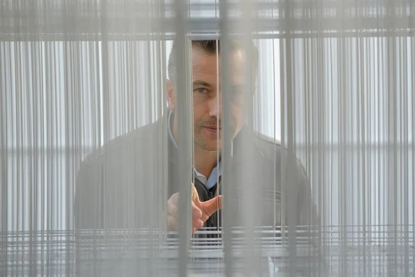 Man in textile factory — Stock Photo, Image