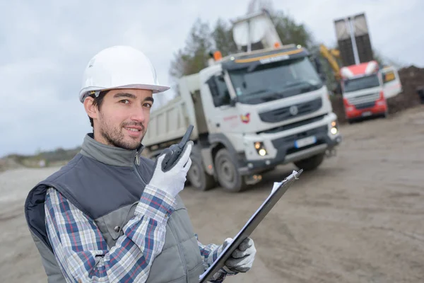 De stagebegeleider en werk — Stockfoto