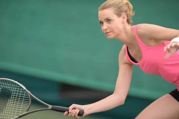 Tennisspielerin und Frau — Stockfoto