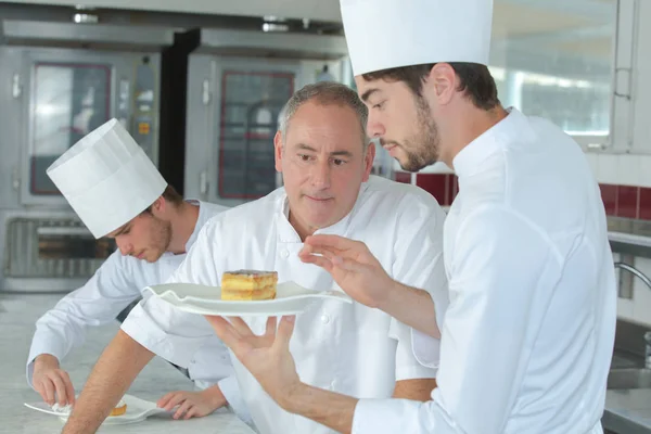 Future dessert chef and chef — Stock Photo, Image