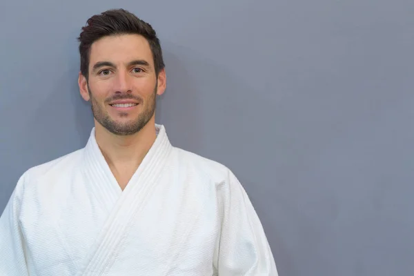 Judoka en mannelijke judoka — Stockfoto