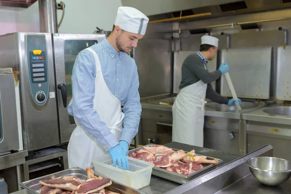 Conservação da carne e do trabalho — Fotografia de Stock