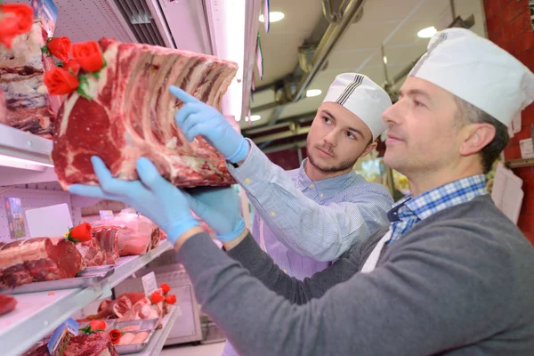 Een toekomstige slager en winkel — Stockfoto