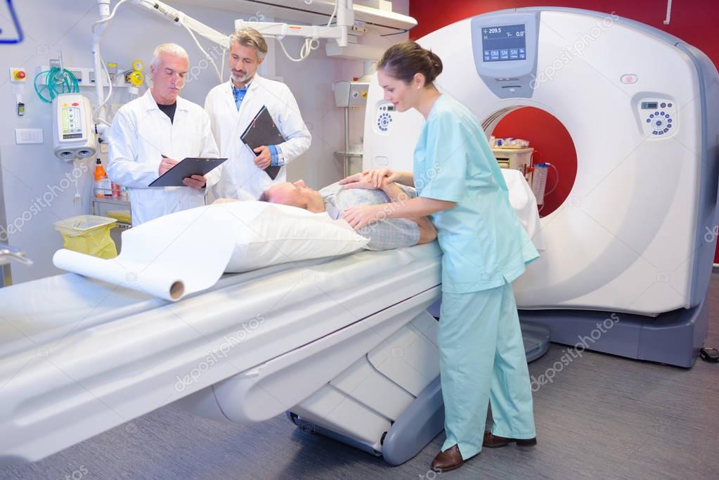 Under nuclear medical examination