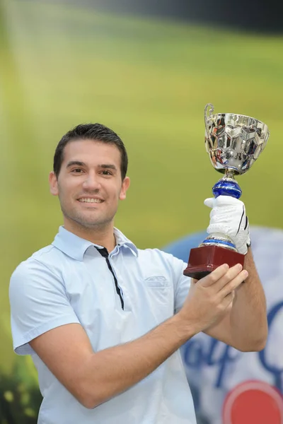 행복 한 골프 우승자 및 골퍼 — 스톡 사진
