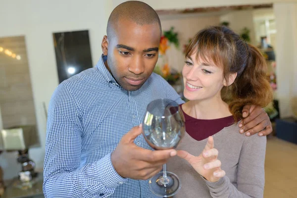 Wine glass display and boutique — Stock Photo, Image