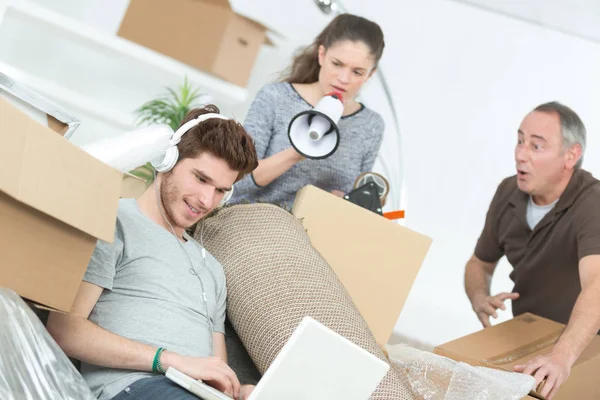 Lazying while packing and lazy — Stock Photo, Image