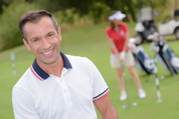 Retrato de golfista masculino — Fotografia de Stock