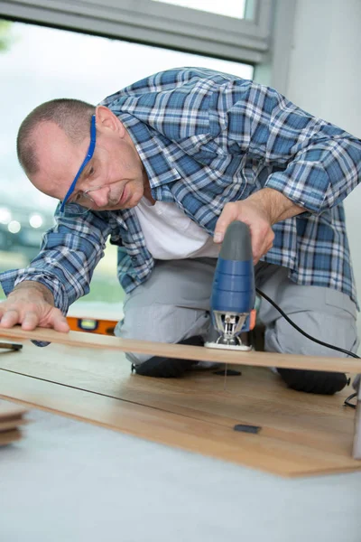 La nuova pavimentazione e lavoro — Foto Stock