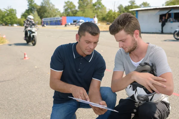 Lekce a motorka motorka — Stock fotografie