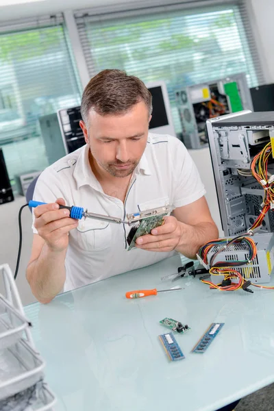 Reparación de PC y roto — Foto de Stock