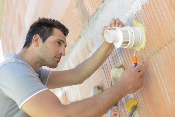 Reparatur der Lüftungsluke und der Luft — Stockfoto