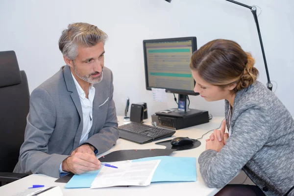 Möte med banken — Stockfoto