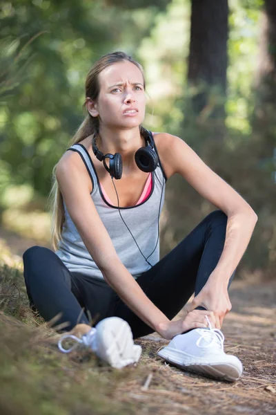 Kör skada benet olycka — Stockfoto