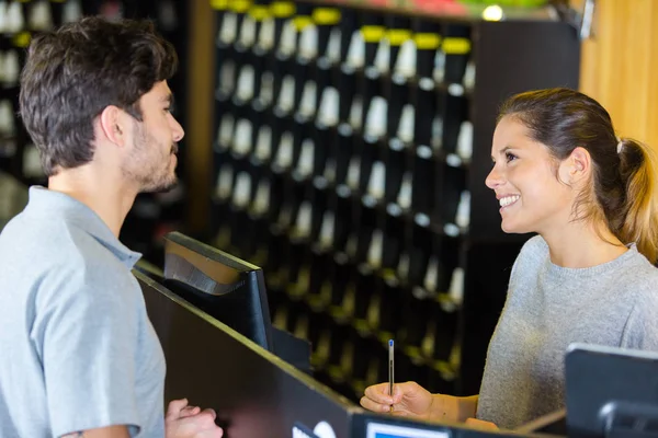 Recreational area receptionist and staff — Stock Photo, Image