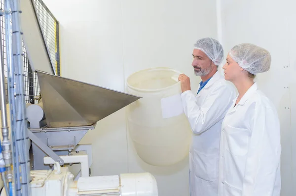 Portrait of scientists in the factory — Stock Photo, Image
