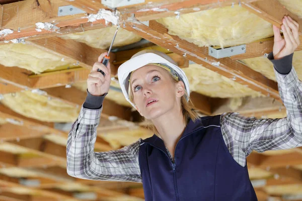 Portrait of young woman worker — Stock Photo, Image