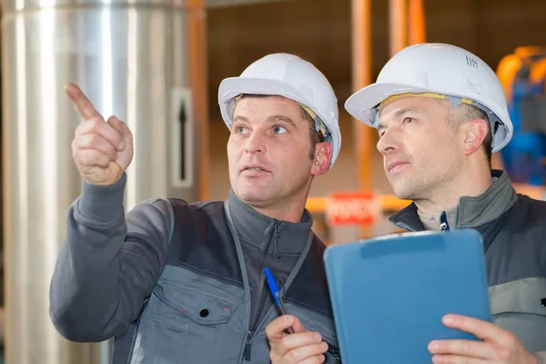 Engenheiro Arquiteto Canteiro Obras — Fotografia de Stock