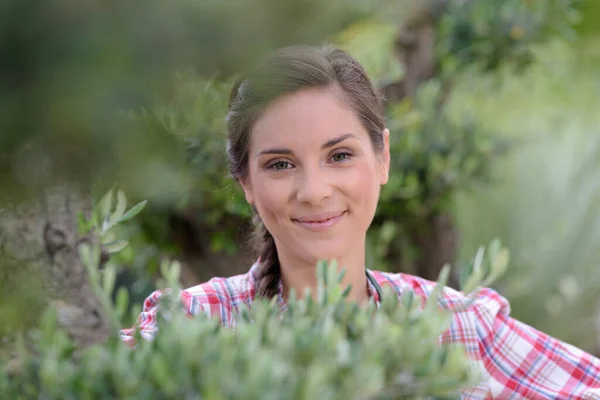 Žena Zahrada Žena — Stock fotografie