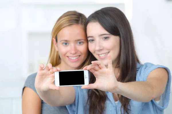 Mujeres Mejores Amigos Tomando Selfie —  Fotos de Stock