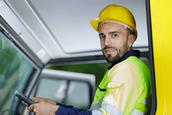 Construction Worker Lorry — Stock Photo, Image