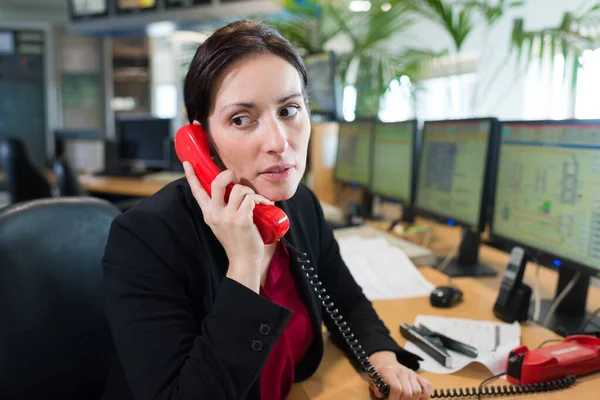 Sekreterare Telefon Skriva Anteckning — Stockfoto