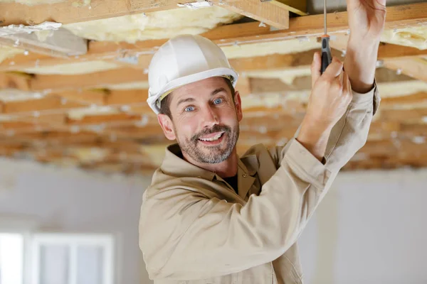 Portrait Happy Builder Work — Stock Photo, Image